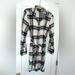 American Eagle Outfitters Dresses | American Eagle Flannel Plaid Belted Shirt Dress | Color: Black/White | Size: L
