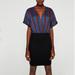 Zara Dresses | Nwt Shirt Dress With Contrasting Colors!! Size L | Color: Black/Blue | Size: L
