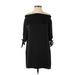 Love, Fire Casual Dress - Shift: Black Solid Dresses - Women's Size Small