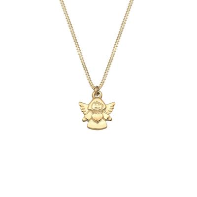 Elli PREMIUM - Kinder Engel Taufe Kommunion Talisman 375 Gelbgold Ketten 1 ct Damen