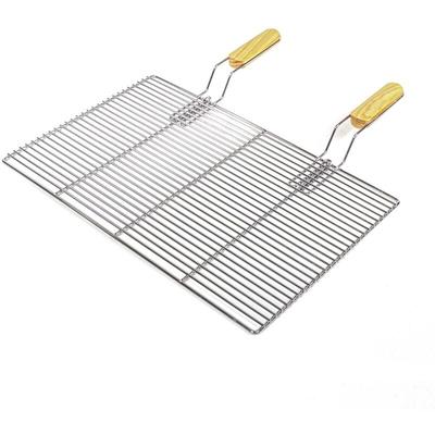 Bbq Grillrost Eckig 54x34cm aus Hochwertigem Edelstahl mit Handgriffen für Gasgrill, Kugelgrill usw. Image