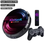 KINHANK-Super Console X MAX Consoles de Jeux Vidéo Rétro S905Bery pour PSP PS1 N64 50000 Jeux