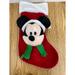 Disney Holiday | Disney Mickey Mouse Plush Head Stocking Christmas 15" | Color: Red | Size: Os