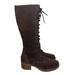 J. Crew Shoes | J. Crew Fall Vintage Brown Suede Lace Up Knee Block High Heeled Boots Size 6 | Color: Brown/Tan | Size: 6