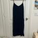 J. Crew Dresses | Jcrew Navy Midi Dress With Side Slits And Button Back | Color: Blue | Size: S