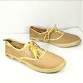 Columbia Shoes | Columbia Women Lace Canvas Sneakers Vulc N Vent Casual Shoe Tan/Yellow Size 9.5 | Color: Yellow | Size: 9.5