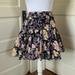 Free People Skirts | Free People Black Floral Skater Skirt | Color: Black/Purple | Size: 2