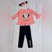 Disney Matching Sets | Disney Baby Girls Matching Set Size 18 Months | Color: Black/Pink | Size: 18mb