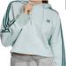 Adidas Tops | Adidas Cropped Hoodie | Color: Blue/Green | Size: S