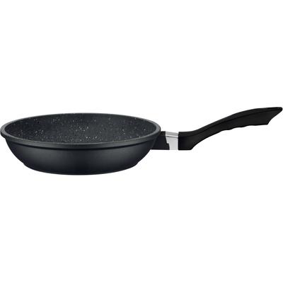 Bratpfanne GSW "Gourmet Granit", schwarz (schwarz, graphit), H:4,5cm Ø:20cm, Pfannen, mit VITAFLON GRANIT Antihaft-Versiegelung, Induktion