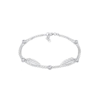 Elli - Feder Layer Kristalle 925er Silber Armbänder & Armreife Damen