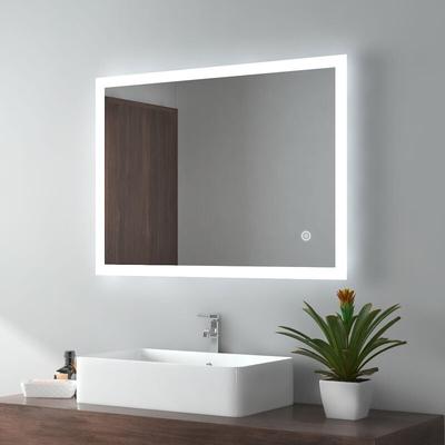Led Badezimmerspiegel 60x80cm Badspiegel mit Kaltweißes Licht und Touch-Schalter (Modell c) - Emke