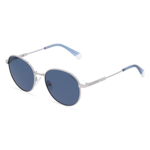 Polaroid PLD 4135/S/X Unisex-Sonnenbrille Vollrand Panto Metall-Gestell, silber