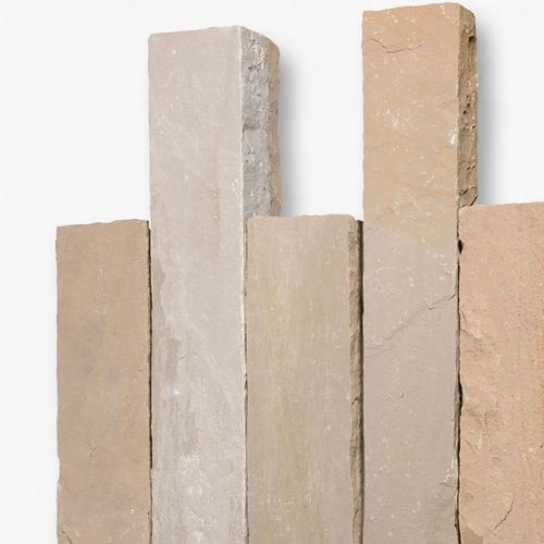 Seltra Natursteine Palisaden BOLERO Sandstein beige-sand-grau-braun, 12x12x125 cm