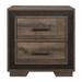 Rustic Style 1pc Nightstand Two-Tone Finish Embossed Faux-Wood Bed Side Table Bedroom Furniture