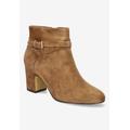 Extra Wide Width Women's Arlette Bootie by Bella Vita in Cognac Suede Leather (Size 9 WW)