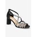 Wide Width Women's Aliette Sandals by Bella Vita in Black Metallic (Size 10 W)