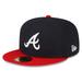 Men's New Era Navy Atlanta Braves Throwback Authentic Collection 59FIFTY Fitted Hat