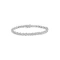 Women's Sterling Silver Diamond Scurve Link Miracleset Tennis Bracelet 7" by Haus of Brilliance in White
