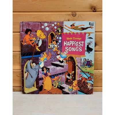 Disney Media | 1967 Vintage Record Walt Disney's Happiest Songs Original Cast 33 Rpm 12" Lp | Color: Orange/Pink | Size: Os