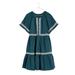 Madewell Dresses | Madewell Embroidered Linen-Blend Flutter-Sleeve Mini Dress New Size Xs | Color: Blue | Size: Xs