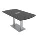 Skutchi Designs, Inc. 6 Ft Arc Rectangle Conference Table w/ Power & Data Wood/Metal in Gray/Black | 29 H x 72 W x 33.5 D in | Wayfair