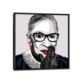 East Urban Home The Notorious RBG by NoelleRx - Wrapped Canvas Graphic Art Print Canvas in Black/Gray/Red | 12 H x 12 W in | Wayfair
