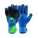 uhlsport AQUASOFT HN Torwarthandschuhe Torhüter Keeper Fußball Soccer Gloves mit Handgelenk-Fixierung - speziell für Nasswetter - Pacific blau/schwarz/Fluo grün - Größe 8