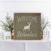 The Holiday Aisle® Welcome Winter Deer Green Wood in Brown | 16 H x 16 W x 1.5 D in | Wayfair 0A9D43AE6D8D42E8BD489E85C01A02E5