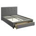 Winston Porter Upholstered Wooden Queen Bed w/ Button Tufted Headboard & Lower Storage Drawer Upholstered in Gray | 42 H x 62 W x 82 D in | Wayfair