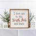 The Holiday Aisle® I Love You To The North Pole & Back White Wood in Brown/White | 16 H x 16 W x 1.5 D in | Wayfair