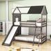 Parisa Twin over Twin Standard Bunk Bed w/ Shelves by Harper Orchard in Gray | 82 H x 41 W x 79 D in | Wayfair 24E11921A5414ED8AC4B93D277FCF6C7