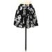 Brandy Melville Casual A-Line Skirt Mini: Black Floral Bottoms