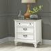 Cottage Night Stand w/ Charging Station In Wirebrushed White Finish w/ Charcoal Tops - Liberty Furniture 417-BR61