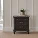 Cottage Night Stand w/ Charging Station In Wirebrushed Black Forest Finish w/ Ember Gray Tops - Liberty Furniture 417B-BR61