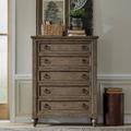 Traditional 5 Drawer Chest In Dusty Taupe & Black Finish - Liberty Furniture 615-BR41