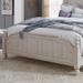 Farmhouse Queen Poster Footboard In Antique White Finish with Chestnut Tops - Liberty Furniture 652-BR02