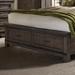 Rustic Queen Storage Footboard In Rock Beaten Gray Finish with Saw Cuts - Liberty Furniture 759-BR14FS