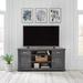 Traditional 64 Inch Entertainment TV Stand In Slate Finish w/ Weathered Pine - Liberty Furniture 303G-TV64