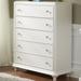 Contemporary 5 Drawer Chest In Iridescent White Finish - Liberty Furniture 710-BR40