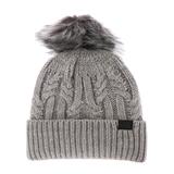 The North Face Women's Oh-Mega Fur Pom Beanie Light Grey Heather Size One Size