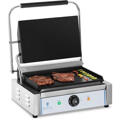 Kontaktgrill glatt 2.200 w Gastro Panini Toaster Elektro Grillplatte Edelstahl