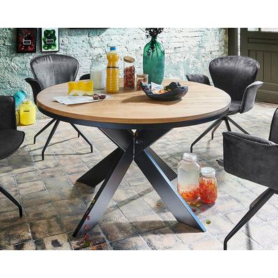 Bodahl »Nottingham« Massivholz Esstisch Rustic Oak mit Funktion 120 cm / natura bianca / ohne Einlegeplatte Image