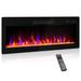 BELLEZE 42" Electric Fireplace, 1400 W, Wall Mounted/ Freestanding - Black - 42 Inch