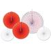 The Beistle Company Assorted Paper & Foil Decorative Fans in Red/White | Wayfair 70017