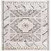 Brown/Gray 79 x 79 x 0.31 in Area Rug - Langley Street® Rectangle Markes Southwestern Power Loomed Area Rug in Beige/Gray/Brown | Wayfair