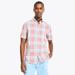 Nautica Men's Heather Plaid Short-Sleeve Oxford Shirt Sailor Red, S