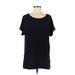 Calvin Klein Short Sleeve Top Blue Scoop Neck Tops - Women's Size Medium