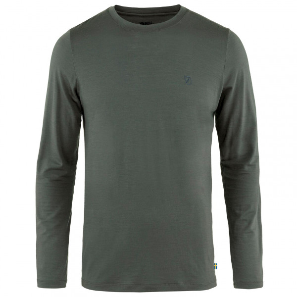 Fjällräven - Abisko Wool L/S - Longsleeve Gr M oliv/grau