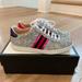 Gucci Shoes | Gucci Ace Glitter Sneakers, Size 7.5 (37.5) | Color: Pink/Silver | Size: 7.5